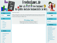 Tablet Screenshot of freedosgames.de